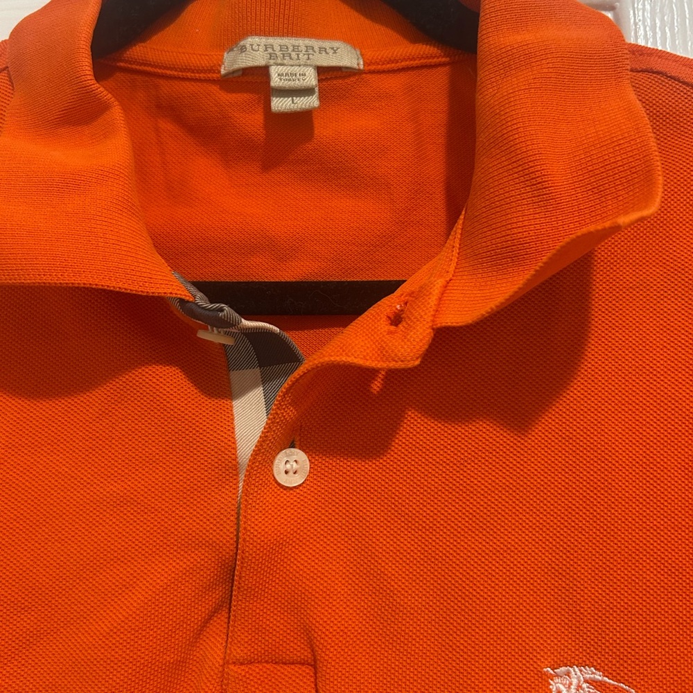 Burberry Men's Vibrant Orange Polo
